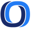 logo de Web Montevideo, dos lineas entrelazadas, una azul claro, otra azul oscuro.